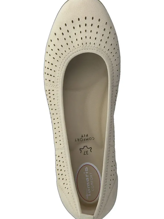 Tamaris Ballerinas^Leder-Ballerinas in Beige