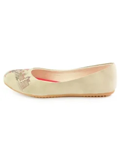 Leder-Ballerinas in Beige/ Bunt><noscript><img width=