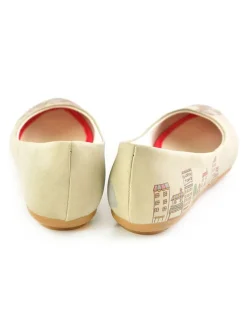 Leder-Ballerinas in Beige/ Bunt><noscript><img width=