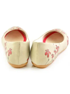 Goby Ballerinas^Leder-Ballerinas in Beige/ Rot