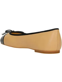 Wojas Ballerinas^Leder-Ballerinas in Beige/ Schwarz