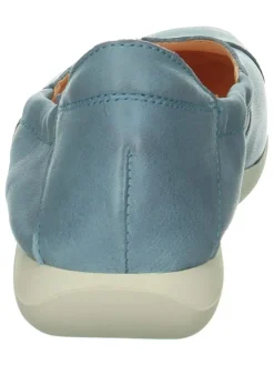 Leder-Ballerinas in Blau><noscript><img width=