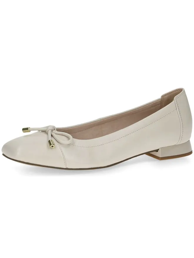 Leder-Ballerinas in Creme>Caprice Outlet