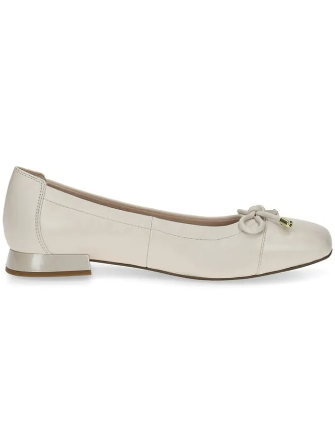 Leder-Ballerinas in Creme>Caprice Outlet
