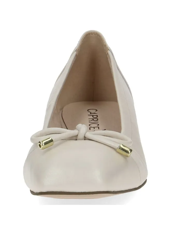 Leder-Ballerinas in Creme>Caprice Outlet