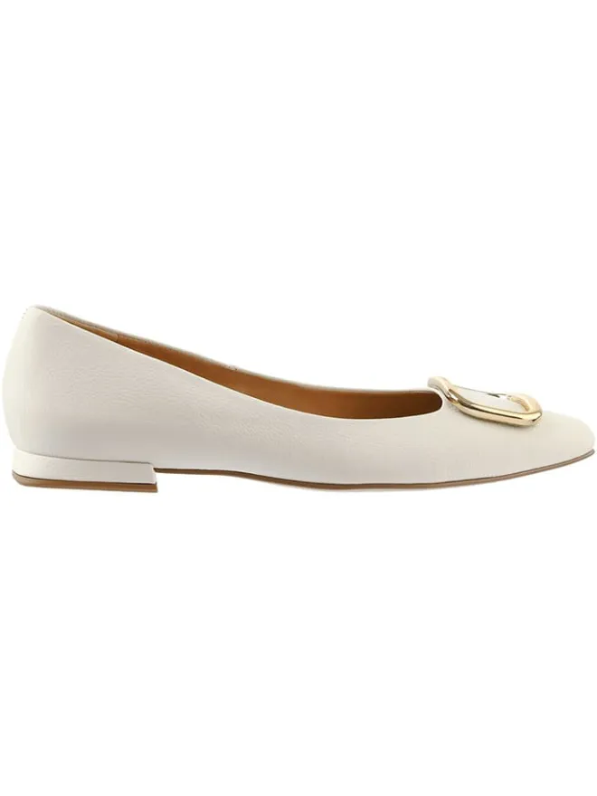 Leder-Ballerinas in Creme>Högl Sale