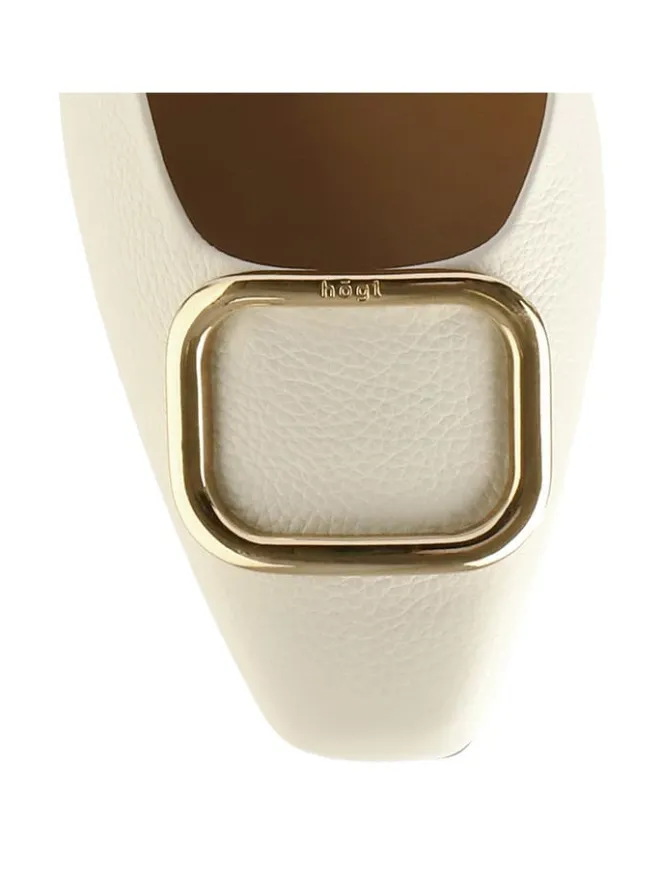 Leder-Ballerinas in Creme>Högl Sale