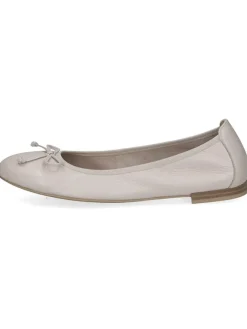 Leder-Ballerinas in Creme><noscript><img width=