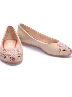 Goby Ballerinas^Leder-Ballerinas in Creme/ Pink
