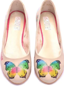 Goby Ballerinas^Leder-Ballerinas in Creme/ Bunt