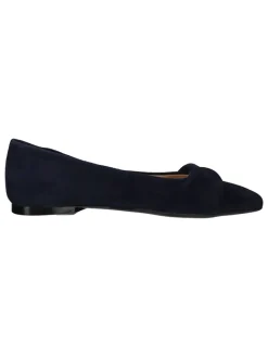 Leder-Ballerinas in Dunkelblau><noscript><img width=