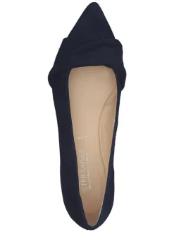 Leder-Ballerinas in Dunkelblau><noscript><img width=