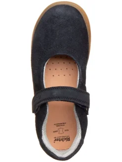 Leder-Ballerinas in Dunkelblau><noscript><img width=