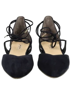 Leder-Ballerinas in Dunkelblau><noscript><img width=