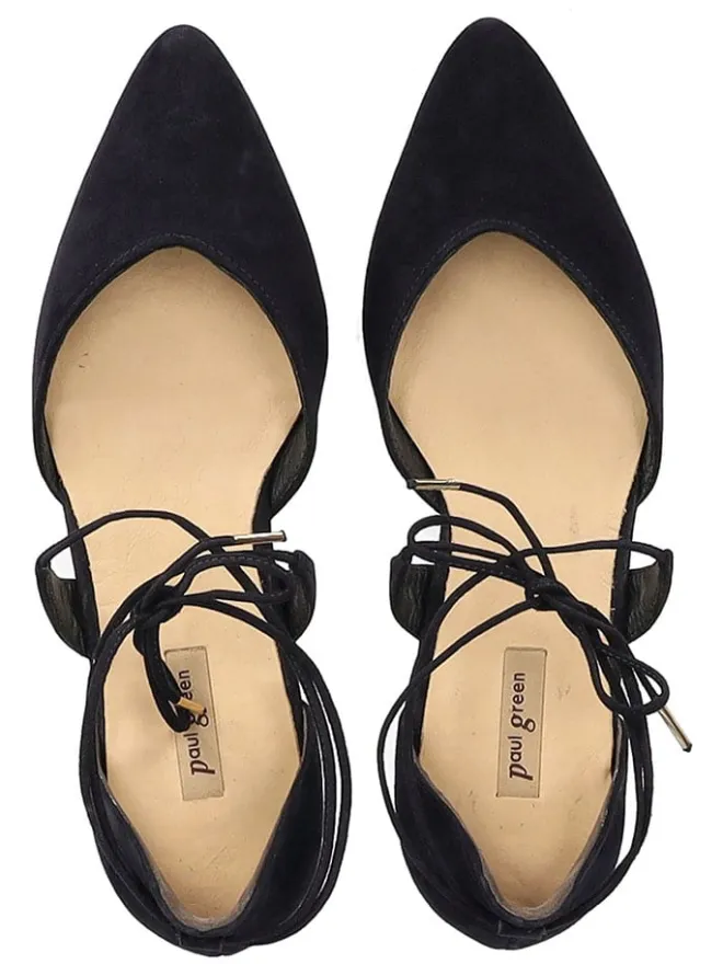 Leder-Ballerinas in Dunkelblau>Paul Green Sale