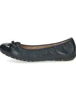 Leder-Ballerinas in Dunkelblau>Caprice Best