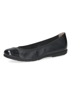 Leder-Ballerinas in Dunkelblau>Caprice Online