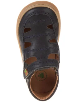 Leder-Ballerinas in Dunkelblau><noscript><img width=