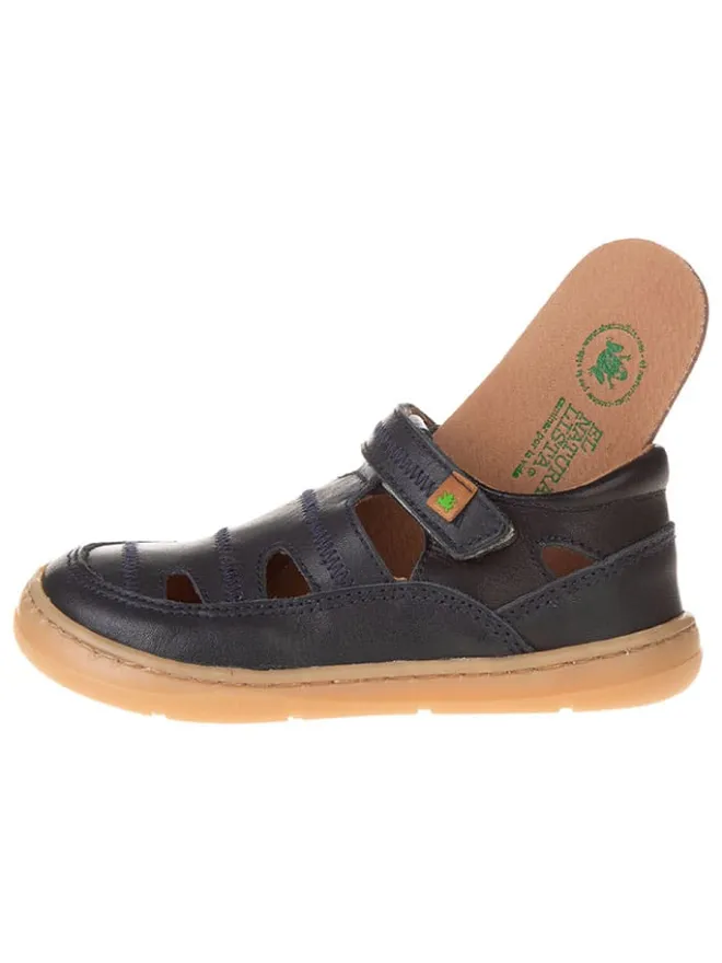 Leder-Ballerinas in Dunkelblau>El Naturalista New