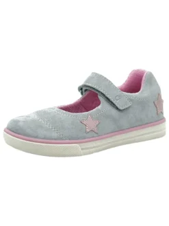 Leder-Ballerinas in Grau>lamino Best