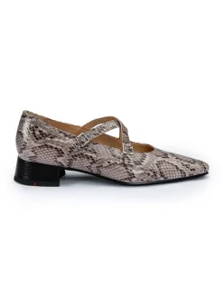Leder-Ballerinas in Grau/ Beige>LLOYD