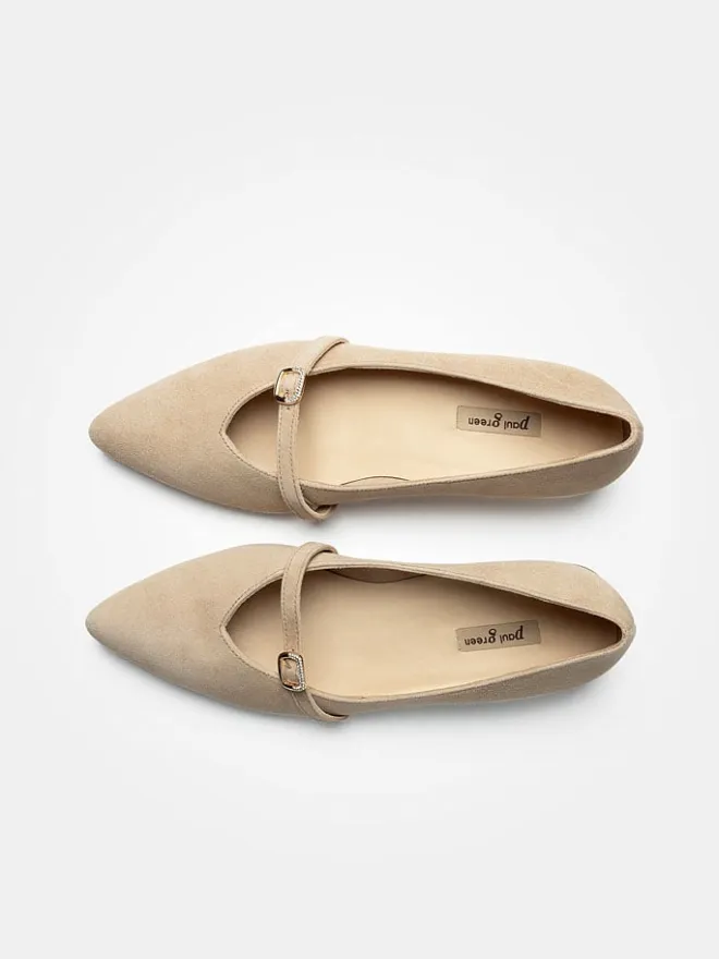 Paul Green Ballerinas^Leder-Ballerinas in Hellbraun