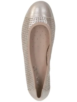 Caprice Ballerinas^Leder-Ballerinas in Hellbraun/ Grau