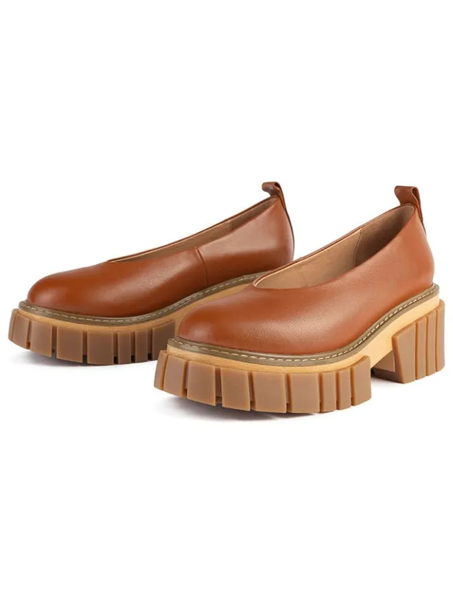 Leder-Ballerinas in Hellbraun>loft37 Outlet