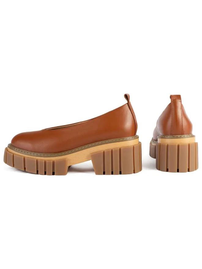 Leder-Ballerinas in Hellbraun>loft37 Outlet