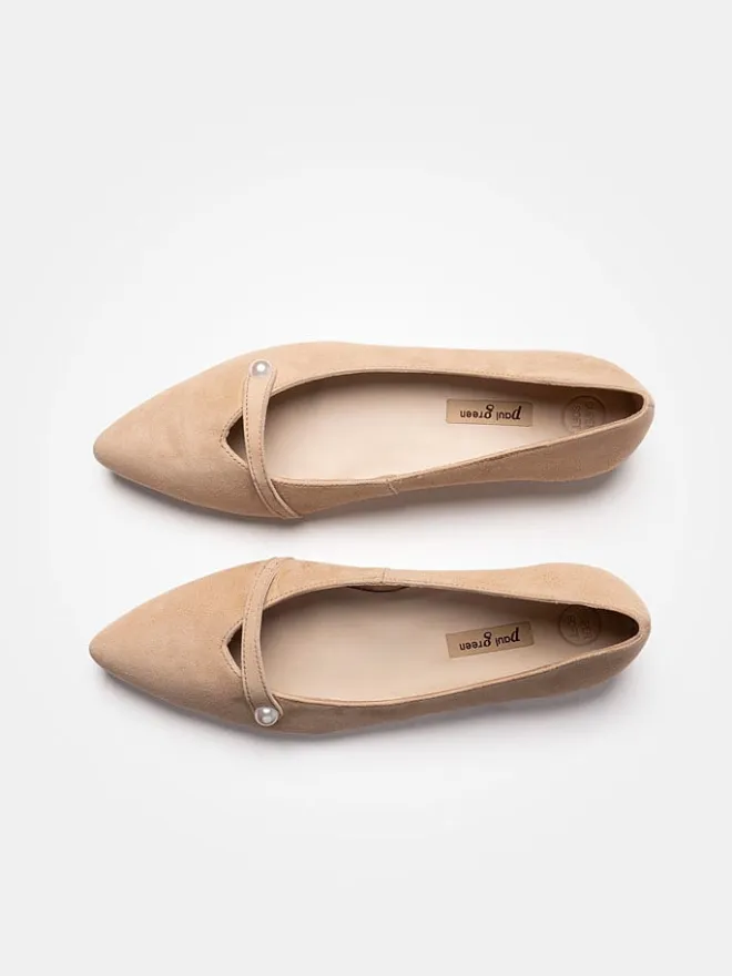 Leder-Ballerinas in Hellbraun>Paul Green Discount