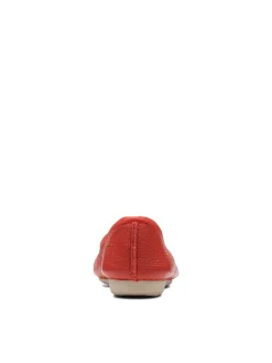 Leder-Ballerinas in Orange><noscript><img width=