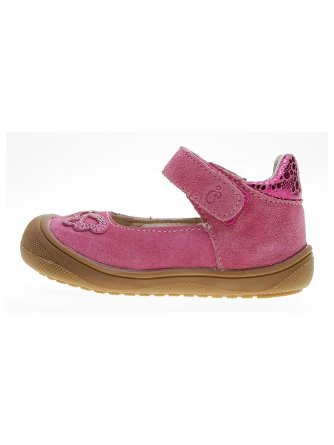 Leder-Ballerinas in Rosa>lamino