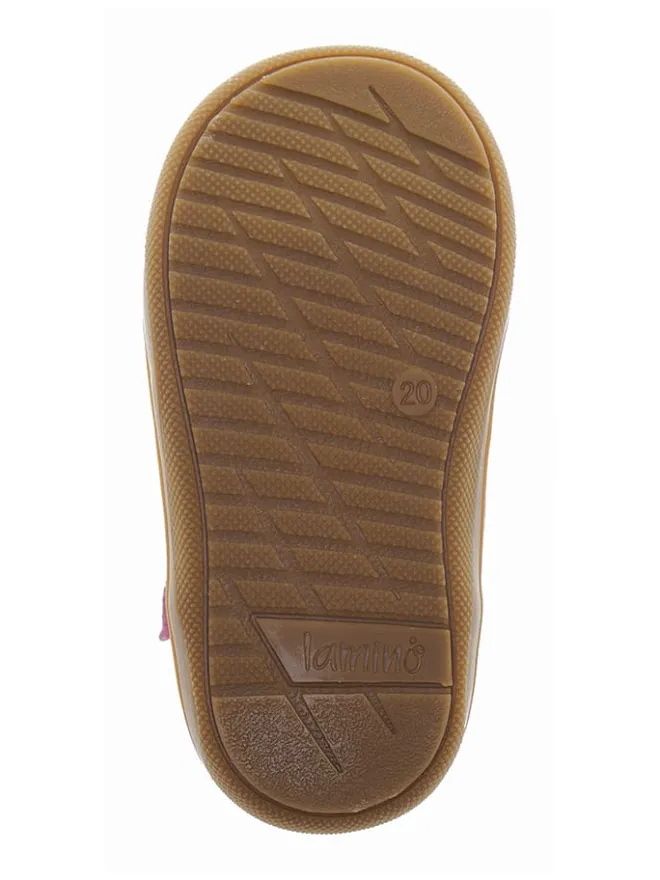 Leder-Ballerinas in Rosa>lamino