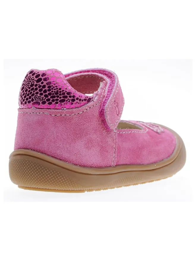 Leder-Ballerinas in Rosa>lamino