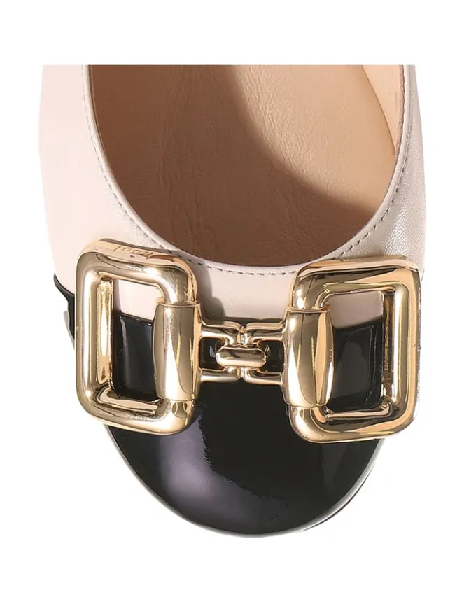 Leder-Ballerinas in Rosa/ Schwarz>Högl Best