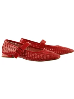 Leder-Ballerinas in Rot>Högl
