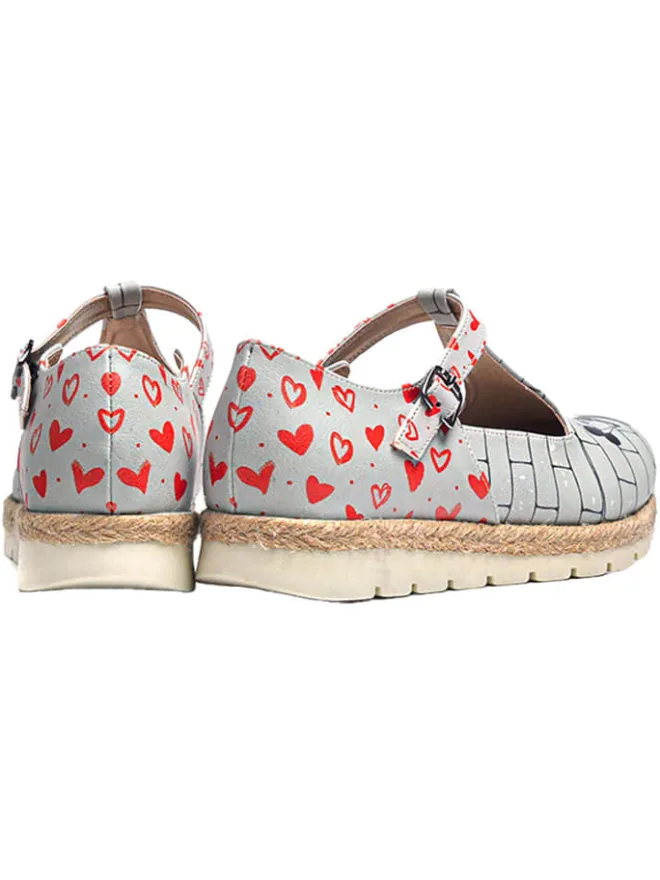 Goby Ballerinas^Leder-Ballerinas in Rot/ Grau