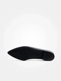 Leder-Ballerinas in Schwarz><noscript><img width=
