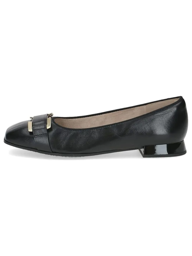 Leder-Ballerinas in Schwarz>Caprice New