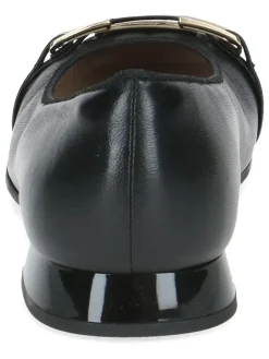Leder-Ballerinas in Schwarz><noscript><img width=