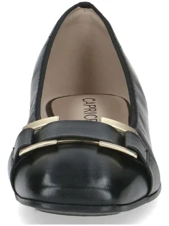 Leder-Ballerinas in Schwarz><noscript><img width=