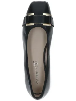 Leder-Ballerinas in Schwarz><noscript><img width=