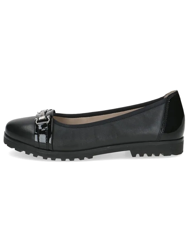 Leder-Ballerinas in Schwarz>Caprice Sale