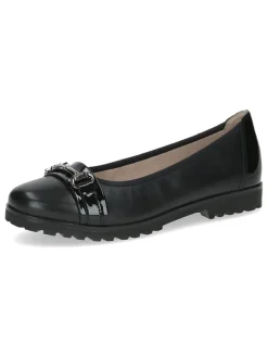 Leder-Ballerinas in Schwarz>Caprice Sale