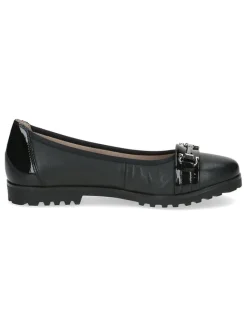 Leder-Ballerinas in Schwarz><noscript><img width=