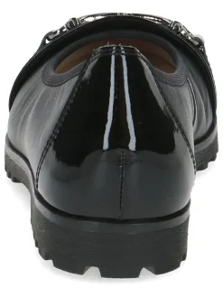Leder-Ballerinas in Schwarz><noscript><img width=