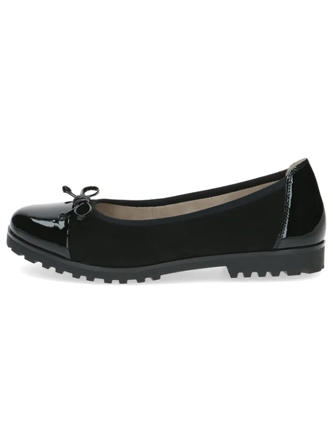 Leder-Ballerinas in Schwarz>Caprice Clearance