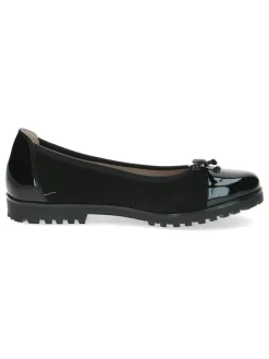 Leder-Ballerinas in Schwarz><noscript><img width=