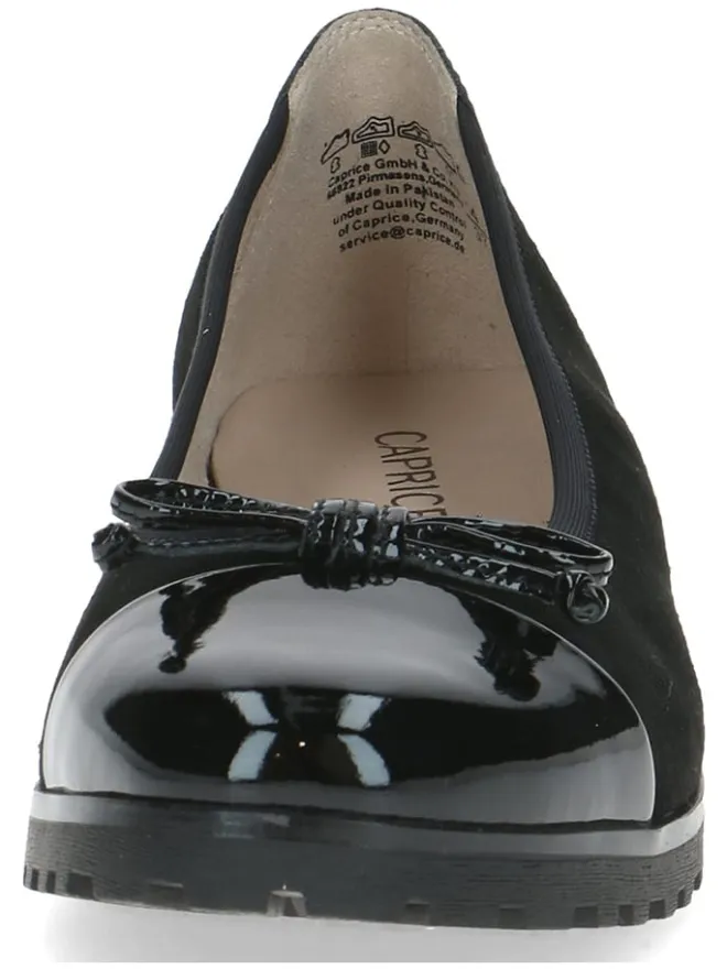 Leder-Ballerinas in Schwarz>Caprice Clearance
