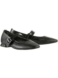 Leder-Ballerinas in Schwarz>Högl